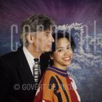 Aat Veldhoen (Date Unknown) and his daughter at home in Amsterdam.

[keywords]Posed, Half Length, Eyecontact, Smiling[/keywords]